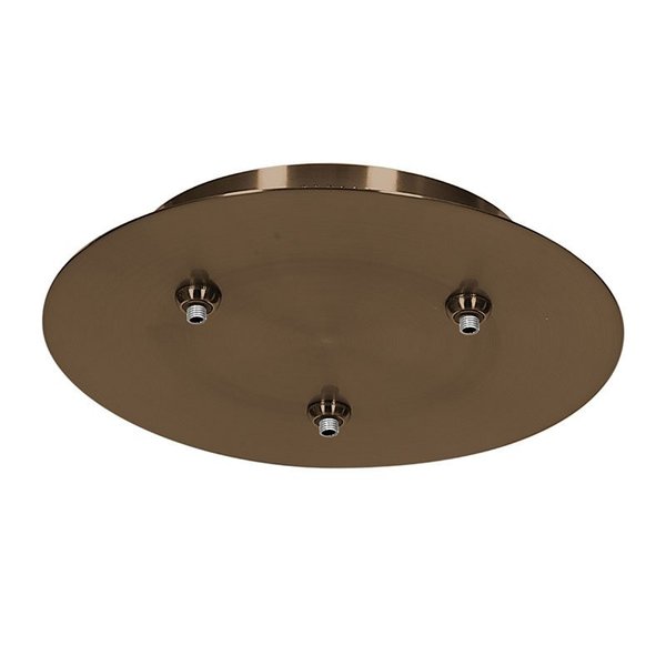 Access Lighting Unijack, 120v Input 12v Output ThreePort Round Canopy, Bronze Finish 87120UJ-BRZ